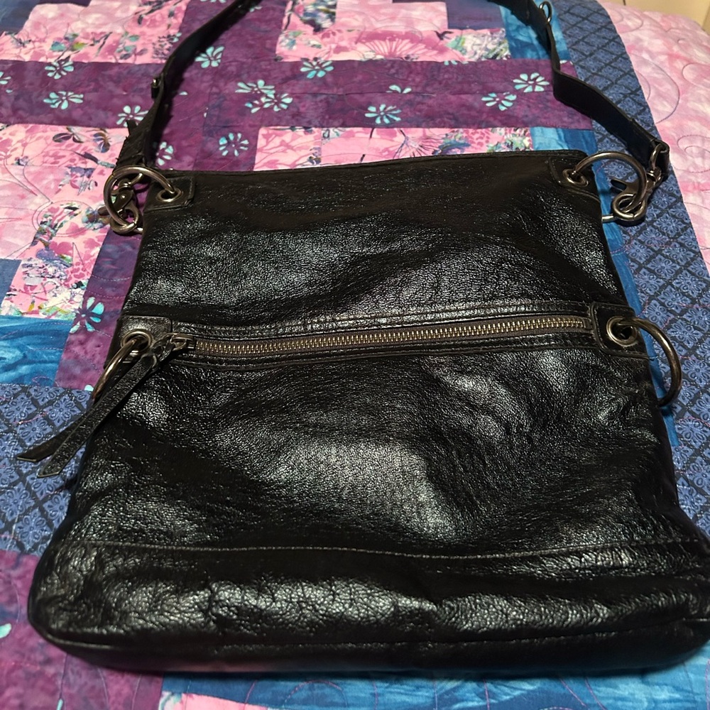 The Sak Black Leather Crossbody Bag (convertible)